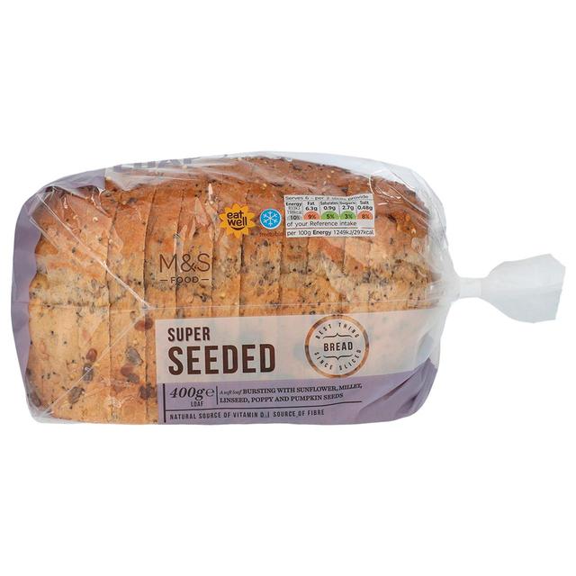 M & S Super Seeded Soft Bread Loaf, 400g