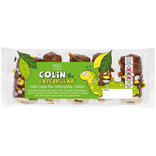 M & S Mini Colin The Caterpillar Cakes, 5 Per Pack