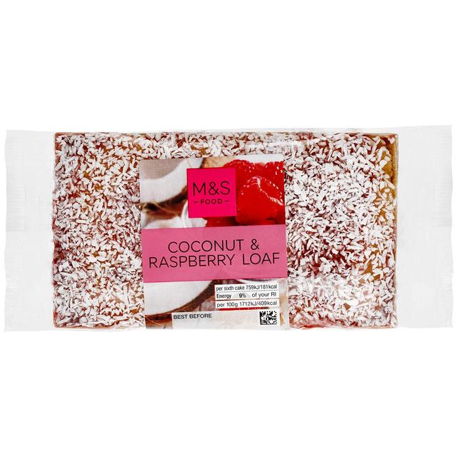 M & S Coconut & Raspberry Loaf, 266g