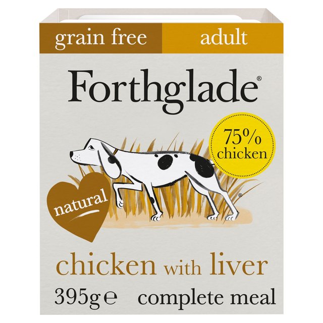 Forthglade Adult Grain Free Chicken, Liver and Veg Wet Dog Food, 395g