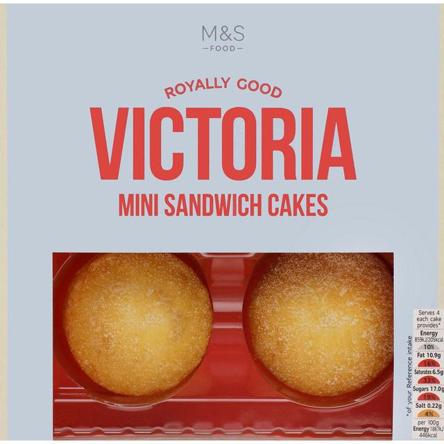 M & S Mini Victoria Sandwich Cakes, 4 Per Pack