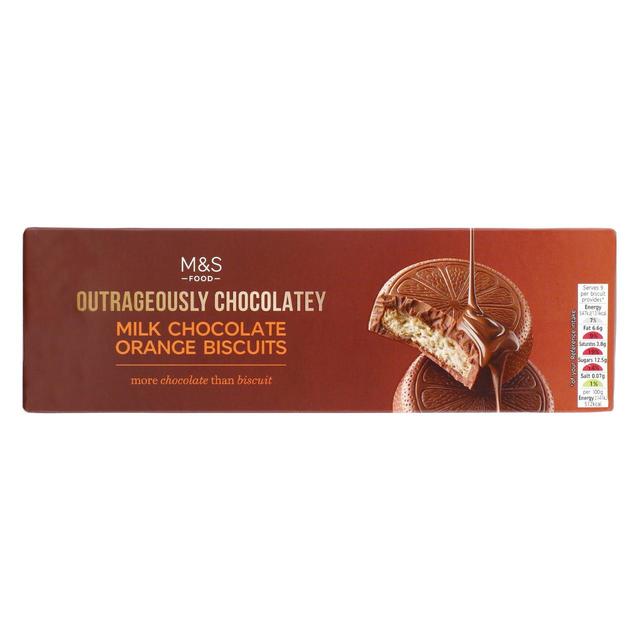 M & S Extremely Chocolatey Milk Chocolate Orange Biscuits, 230g