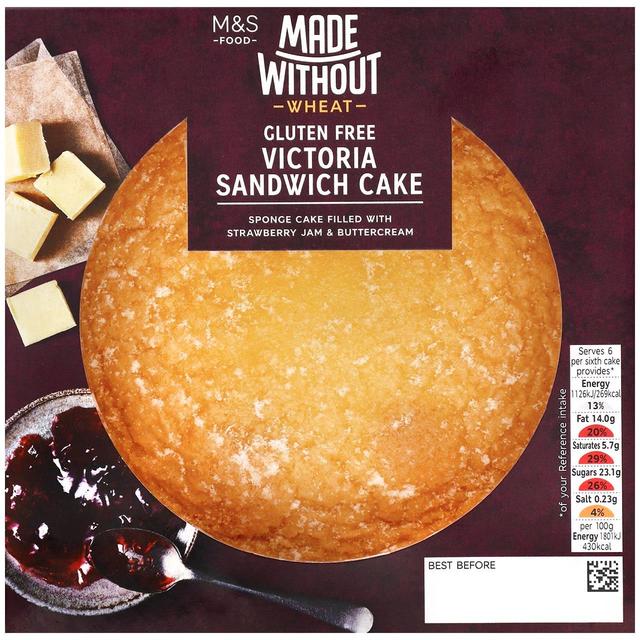 M & S Made Without Victoria Sandwich Cake, 375g