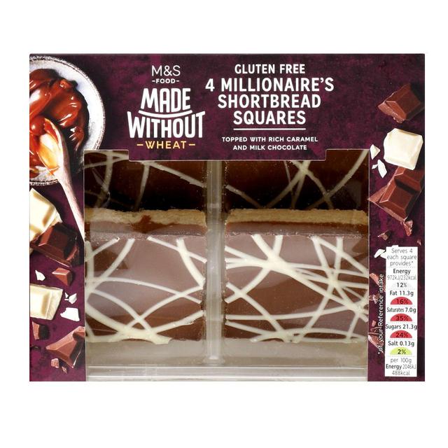 M & S Made Without Millionaire’s Shortbread, 4 per Pack