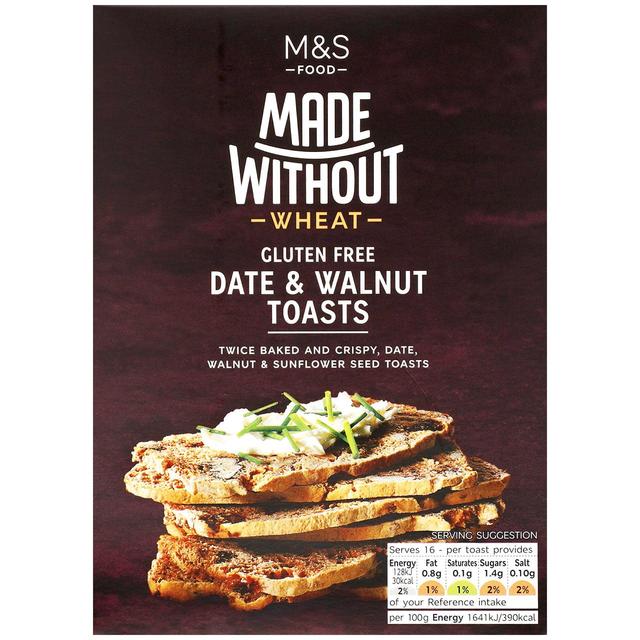 M & S Made Without Date & Walnut Toasts, 125g