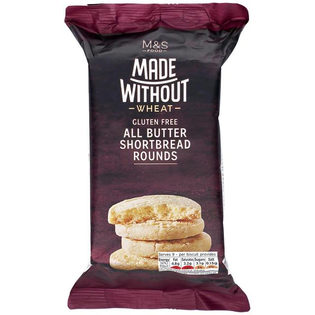 M & S Made Without Shortbread Rounds, 140g