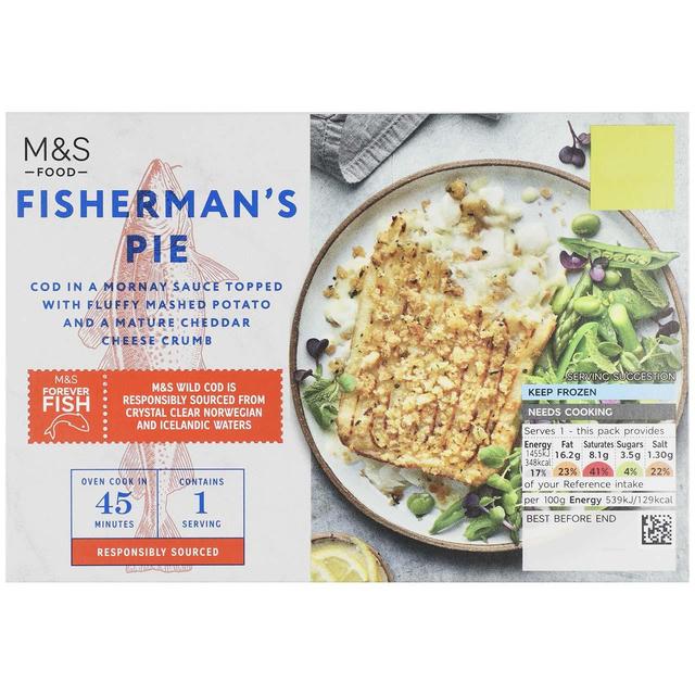 M & S Potato Topped Fisherman’s Pie Frozen, 270g