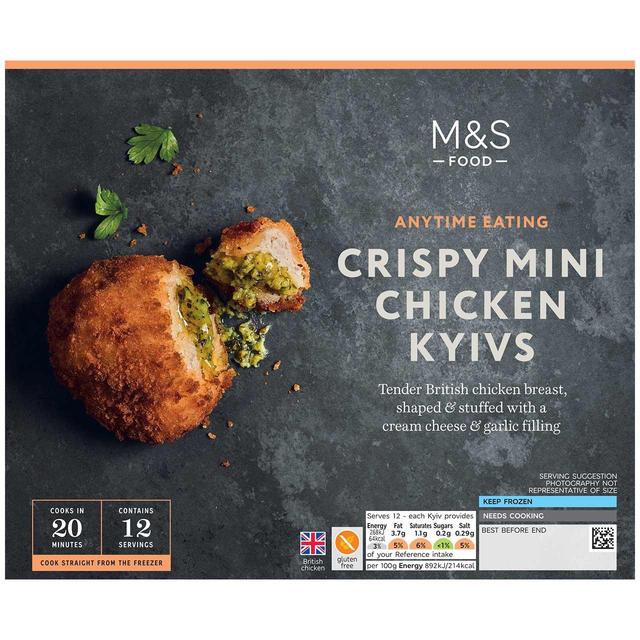 M & S 12 Mini Chicken Kievs Frozen, 360g