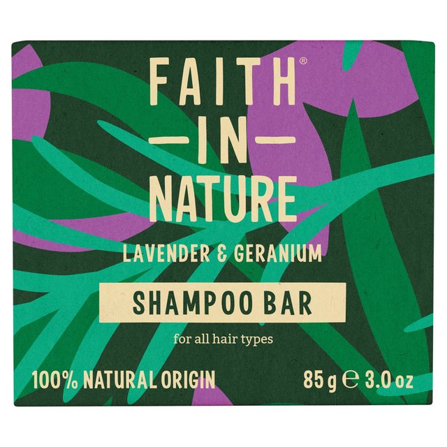 Faith in Nature Lavender & Geranium Shampoo Bar, 85g