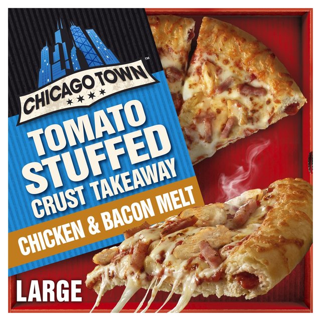 Chicago Town Takeaway Stuffed Crust Chicken & Bacon Large Pizza, 640g