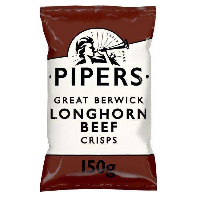Pipers Great Berwick Longhorn Beef Sharing Bag Crisps, 150g