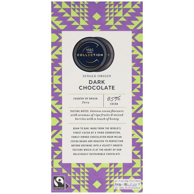 M & S Intense 85% Cocoa Dark Chocolate, 100g