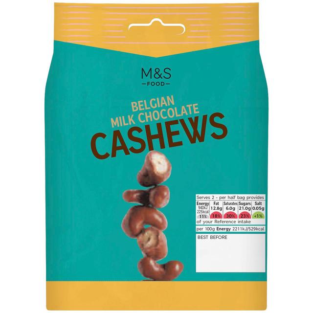 M & S Belgian Milk Chocolate Cashews, 85g