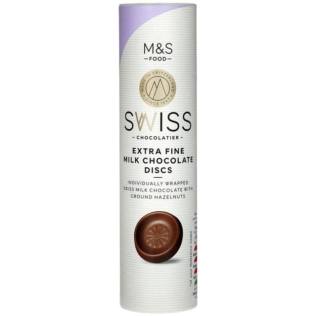M & S Swiss Extra Fine Milk Chocolate Discs, 115g
