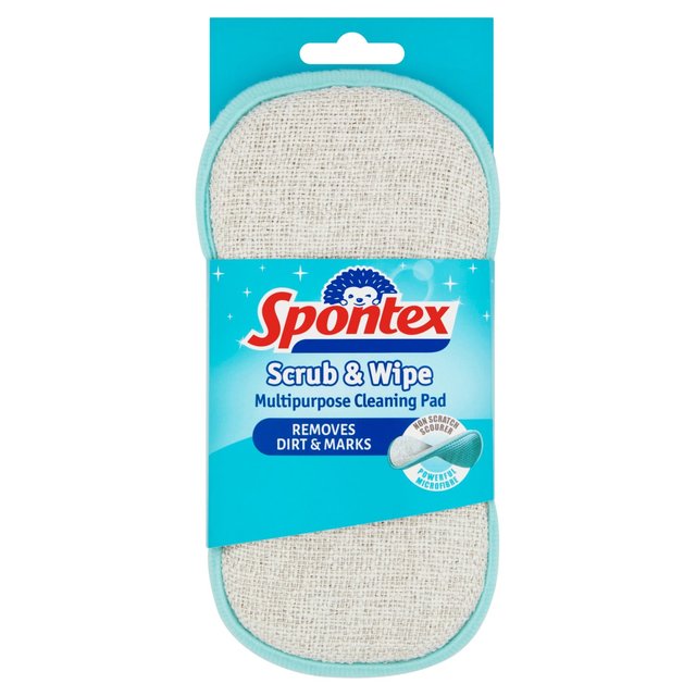 Spontex Scrub & Wipe Microfibre Pad, One Size