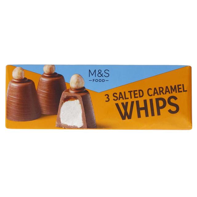 M & S 3 Salted Caramel Whips, 85g