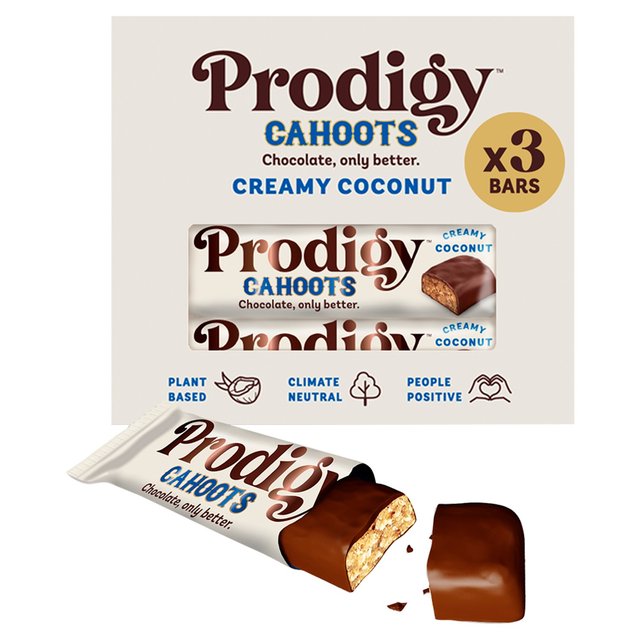 Prodigy Coconut Cahoots Chocolate Bar Multipack, 3 x 45g