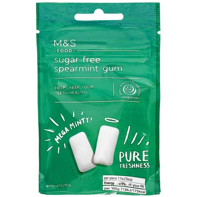 M & S Sugar Free Spearmint Gum, 27g