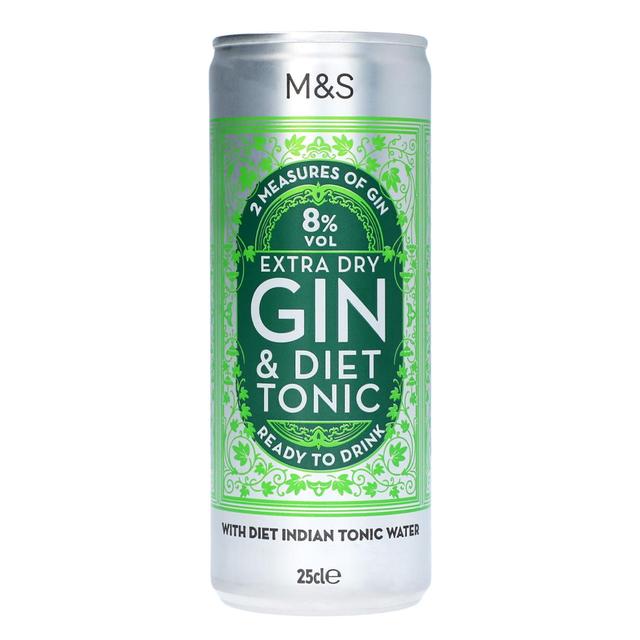 M & S Diet Gin & Tonic, 250ml