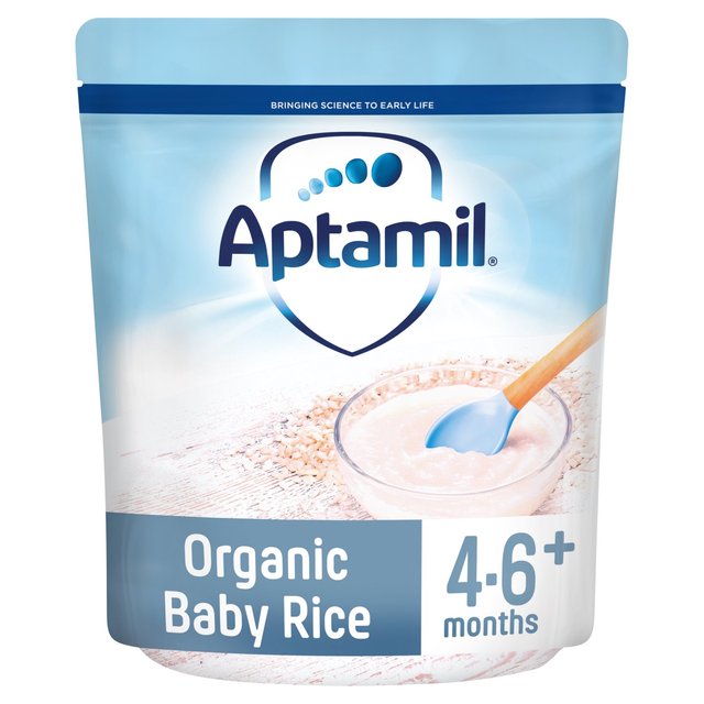 Aptamil Organic Baby Rice Cereal, 4 Mths+, 100g