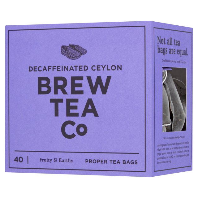 Brew Tea Co CO2 Decaffeinated Tea Bags, 40 Per Pack