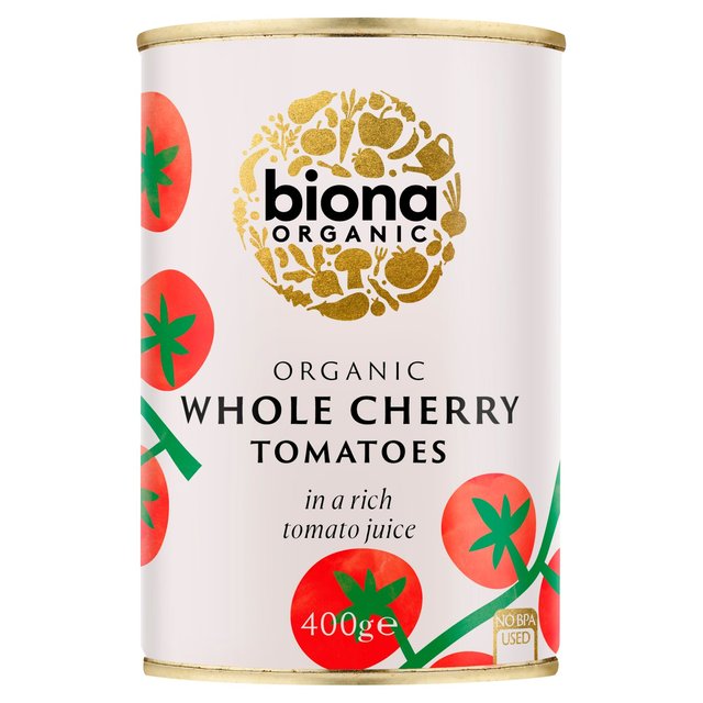 Biona Organic Whole Cherry Tomatoes, 400g