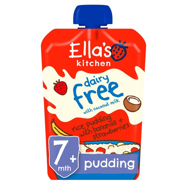 Ella’s Kitchen Dairy Free Rice Pudding Banana +Stb Baby Food Pouch 7+Months, 80g