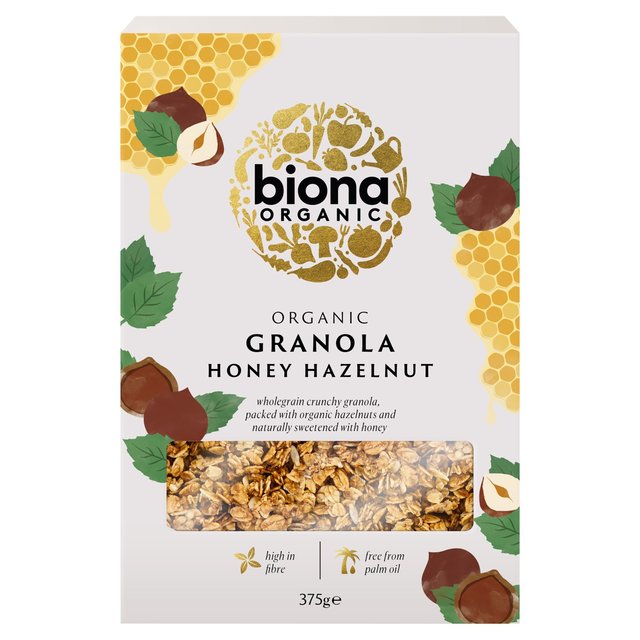 Biona Organic Honey & Hazel Crunchy Granola, 375g