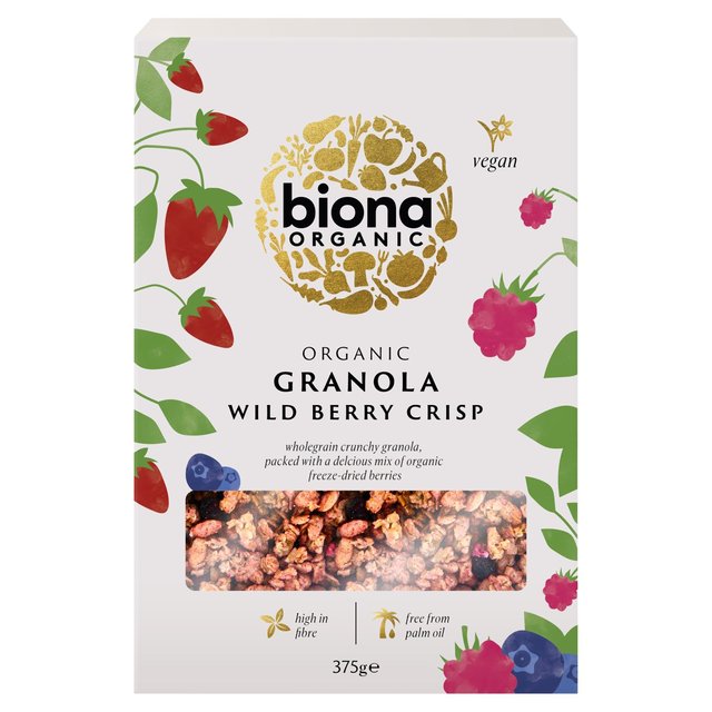 Biona Organic Wild Berry Crispy Granola, 375g