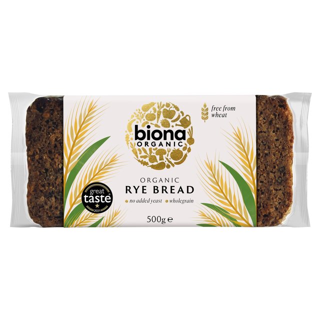Biona Organic Rye Bread Sliced, 500g