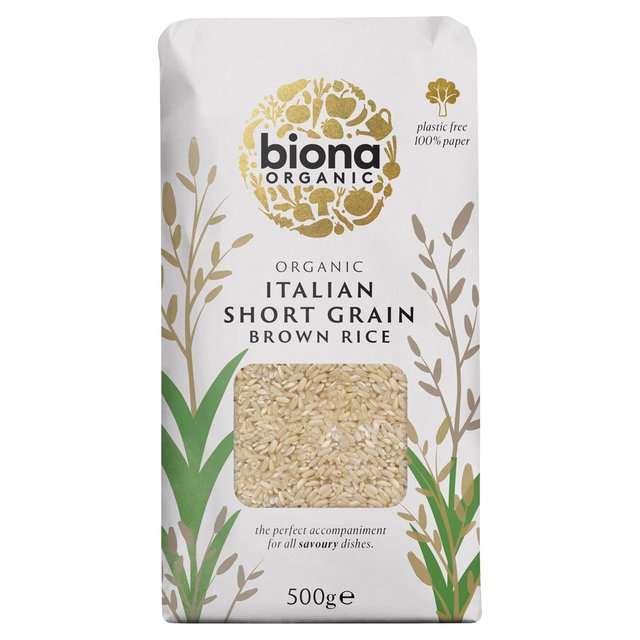Biona Organic Short Grain Italian Brown Rice, 500g