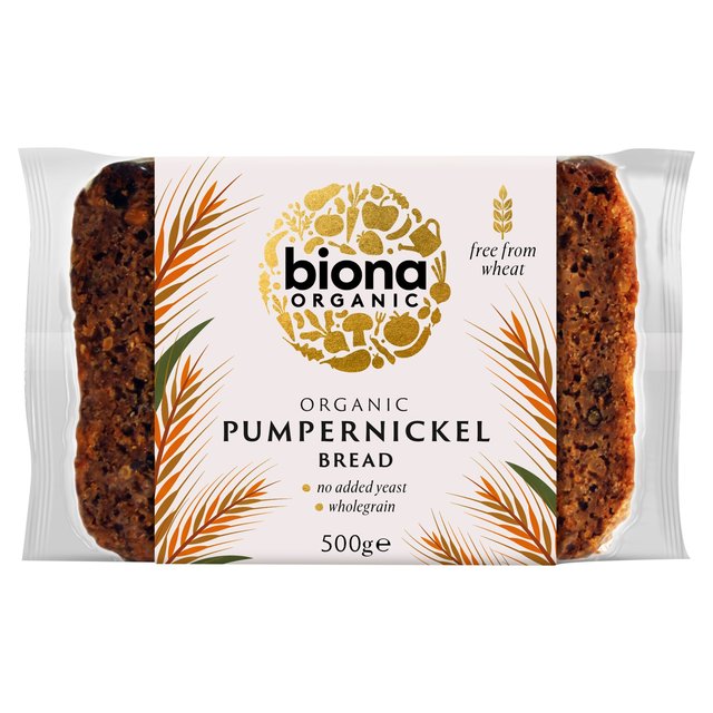 Biona Organic Pumpernickel Bread Sliced, 500g