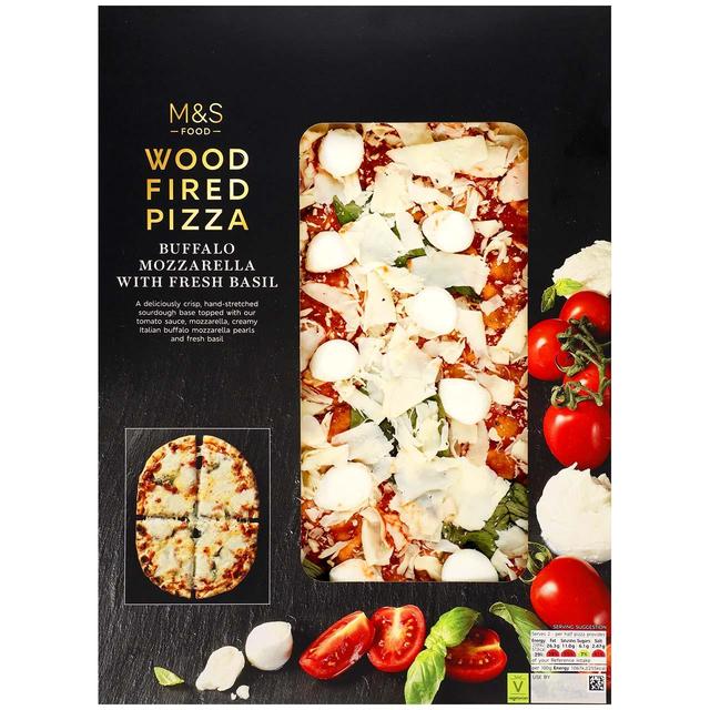 M & S Wood Fired Pizza With Buffalo Mozzarella With Fresh Basil, 449g