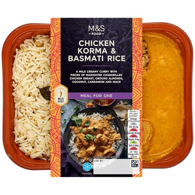 M & S Chicken Korma With Basmati Rice, 400g