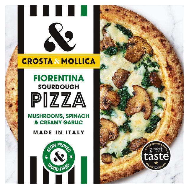 Crosta & Mollica Fiorentina Sourdough Pizza With Mushrooms & Spinach, 443g
