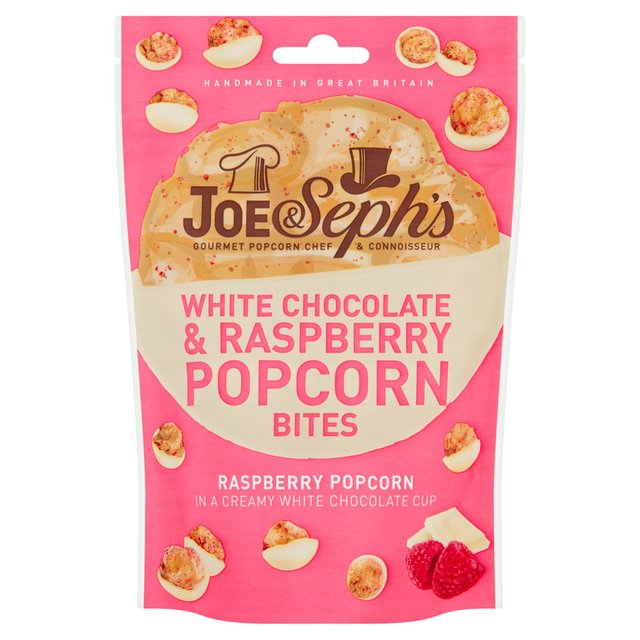 Joe & Seph’s White Chocolate & Raspberry Popcorn Bites, 63g