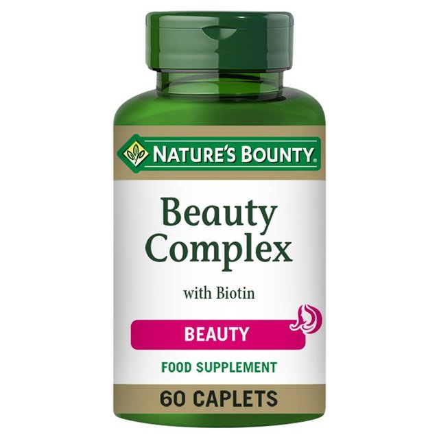Nature’s Bounty Beauty Complex With Biotin Supplement Caplets, 60 Per Pack