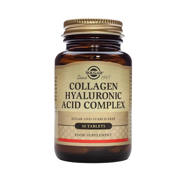 Solgar Collagen Hyaluronic Acid Complex Supplement Tablets, 30 Per Pack