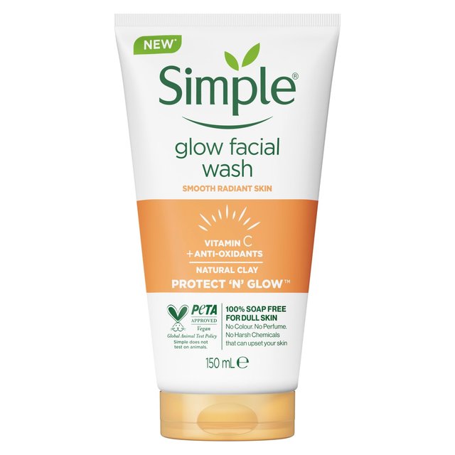 Simple Protect ’N’ Glow Express Glow Clay Polish Cleanser, 150ml