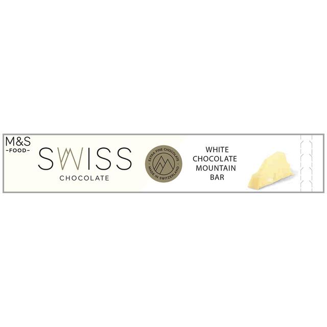 M & S Swiss White Chocolate Mountain Bar, 100g