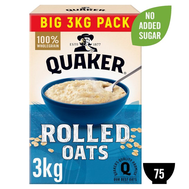 Quaker Rolled Oats Porridge Cereal, 3kg