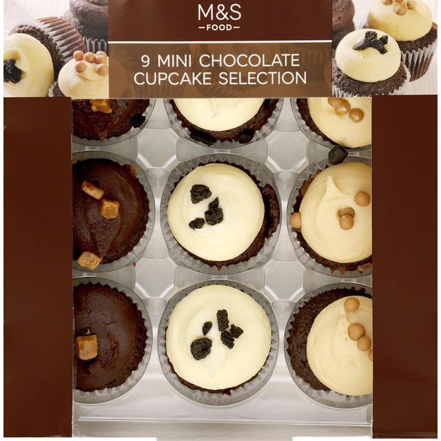 M & S Mini Chocolate Cupcake Selection, 9 Per Pack