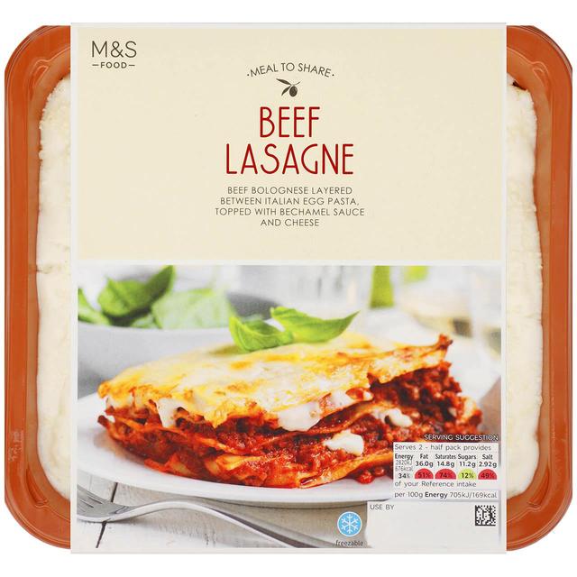 M & S Beef Lasagne for Two, 800g