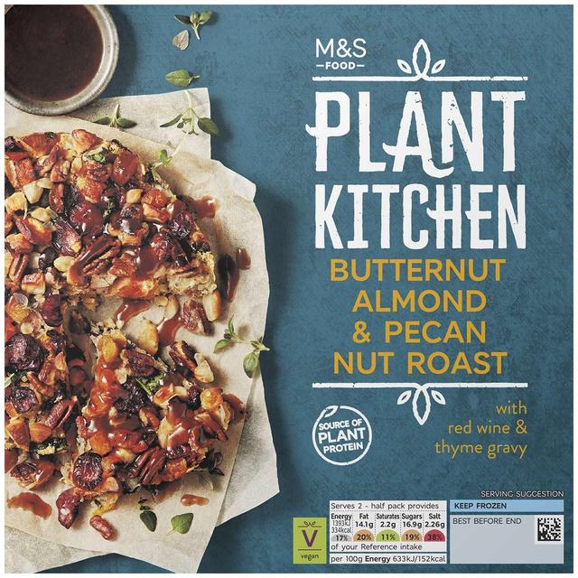 M & S Plant Kitchen Butternut, Almond & Pecan Nut Roast Frozen, 440g