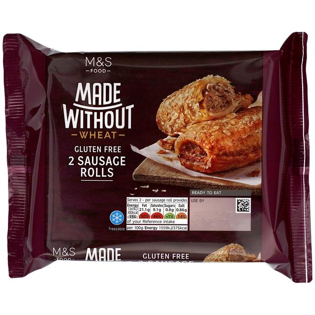 M & S Made Without Sausage Rolls, 2 Per Pack