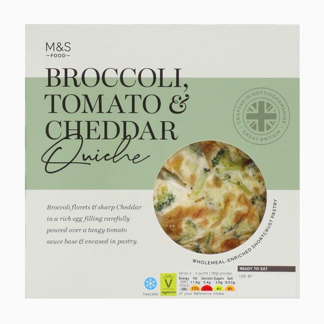M & S Broccoli, Cheese & Tomato Quiche, 400g