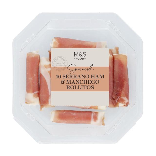 M & S Serrano Ham & Manchego Cheese Rolls, 10 Per Pack