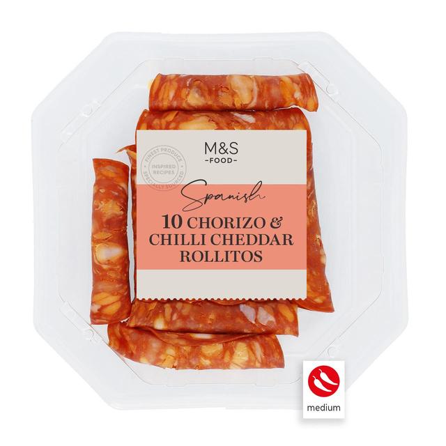M & S Chorizo & Chilli Cheddar Rollitos, 10 Per Pack