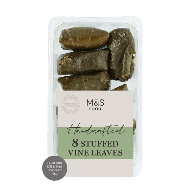 M & S Handcrafted 8 Stuffed Vine Leaves, 200g