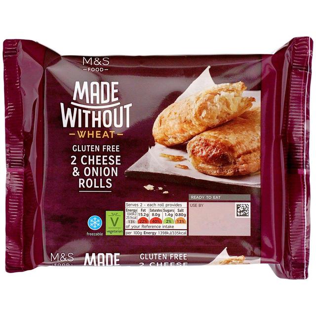 M & S Made Without Cheese & Onion Rolls, 2 Per Pack